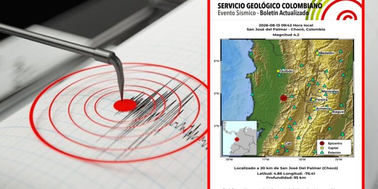 Nuevo temblor de magnitud 4,2 sacudió al Chocó este jueves: SGC mantiene vigilancia tras el terremoto de 7,4