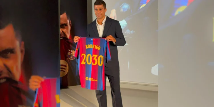 Rodri ya viste de azulgrana: “El Barça fue mi primera opción”