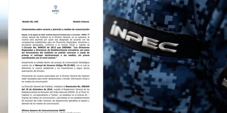 INPEC limita declaraciones de guardianes y establece vocería única sobre la situación penitenciaria