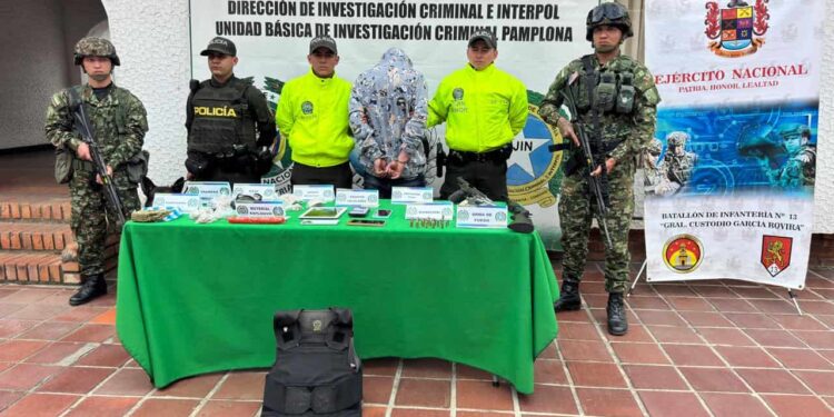 En operación coordinada, Ejército y Policía Nacional capturan a presunto responsable de ataques contra la Fuerza Pública en Pamplona