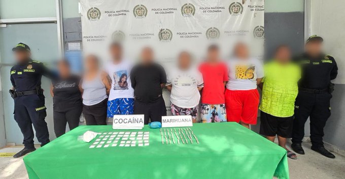 Ocho capturados en La Luz: desmantelan presunta red que movía drogas y utilizaba menores en Barranquilla
