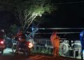 Tractomula se sale de la vía y derriba poste: varias zonas de Sabanalarga y municipios cercanos quedaron sin luz