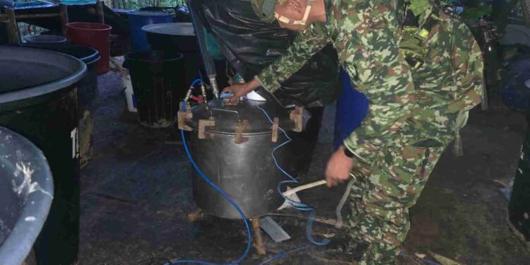 Ejército Nacional generó una afectación de más de 4200 millones al narcotráfico, en Guaviare