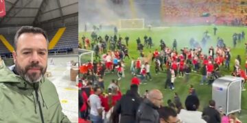 Galán anuncia sanciones tras batalla campal entre hinchas de Santa Fe y América en El Campín