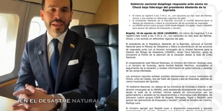 De La Espriella pone en marcha respuesta nacional tras fuerte sismo: equipos USAR ya se movilizan