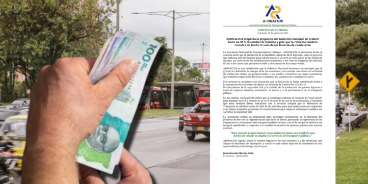 Transportadores respaldan rebaja de hasta 50 % en multas y le piden al Gobierno bajar el costo de las licencias