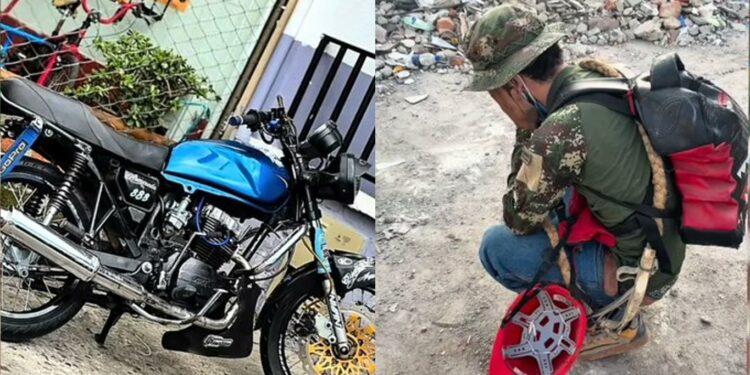 Mientras ayudaba a rescatar víctimas, le robaron la moto: la respuesta de Colombia dejó sin palabras al rescatista