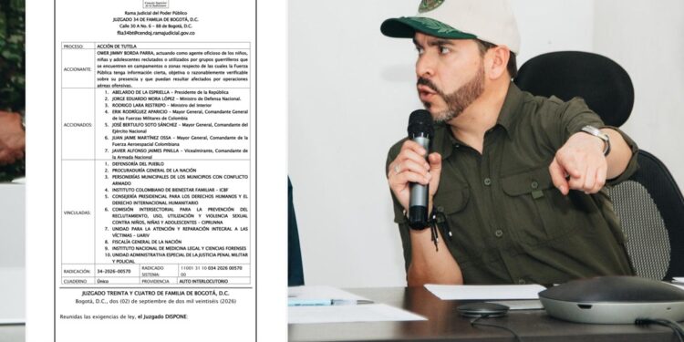 Juez pone límite a los bombardeos del Gobierno De La Espriella cuando haya menores: esta fue la orden a las Fuerzas Militares
