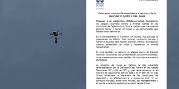 Tres policías heridos en ataques armados en Cauca: Defensoría exige atender alertas sobre la seguridad
