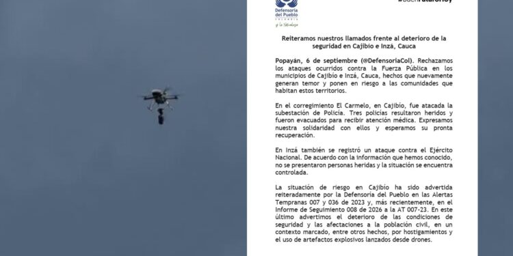 Tres policías heridos en ataques armados en Cauca: Defensoría exige atender alertas sobre la seguridad