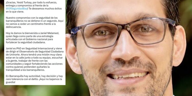 Janiel Melamed asumirá la Oficina de Seguridad y Convivencia de Barranquilla