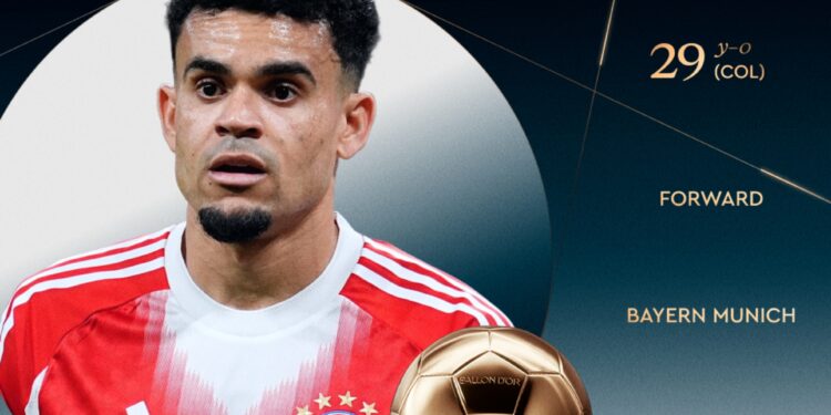 Luis Díaz vuelve al Balón de Oro: segunda nominación para el guajiro