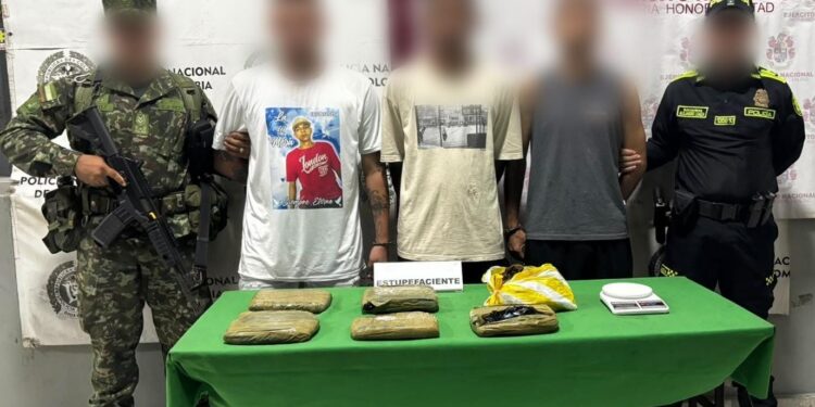 Golpe a ‘Los Costeños’ en Soledad: incautan más de 3.300 dosis de marihuana y capturan a tres presuntos integrantes