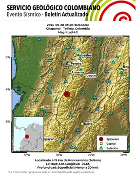 Chaparral volvió a temblar: dos sismos se registraron durante la madrugada de este lunes