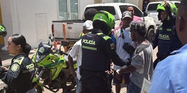 Capturan a dos hombres señalados de agredir a un turista en el Centro Histórico de Cartagena