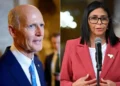 “Delcy Rodríguez no es bienvenida en EE. UU.”: Senador Rick Scott arremete contra el régimen venezolano