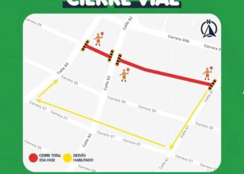 Cierre vial por obras de pavimentación y reconstrucción en tramos de la carrera 59 y calle 82