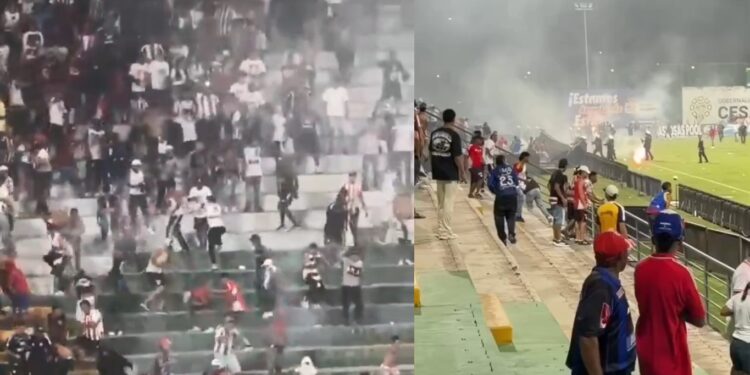 Disturbios en el estadio Armando Maestre obligan a suspender el partido entre Alianza Valledupar y Junior