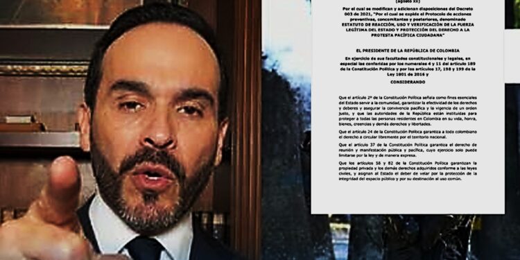 Gobierno de De La Espriella prepara decreto para regular la protesta: estos son los cambios propuestos