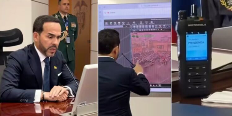 El radio Motorola que acompaña a Abelardo De La Espriella y llamó la atención en la Casa de Nariño
