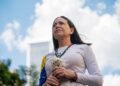 Multitudinario recibimiento a María Corina Machado en Venezuela tras casi un año fuera del país