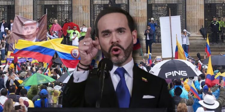 62.000 personas marcharon contra el Gobierno y De La Espriella reportó seis capturas por actos vandálicos