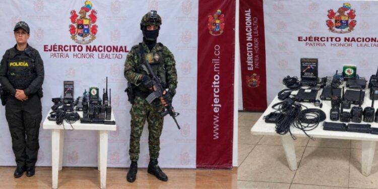 Ejército Nacional incauta central de comunicaciones del Clan del Golfo en Carepa, Antioquia
