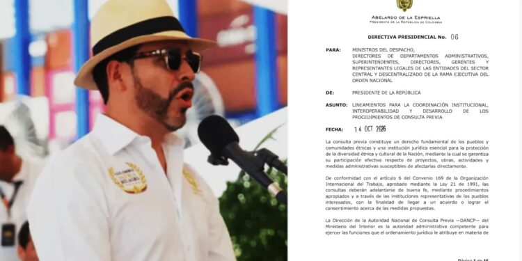 De la Espriella firma Directiva 06 y fija reglas para la vocería de comunidades étnicas en consultas previas