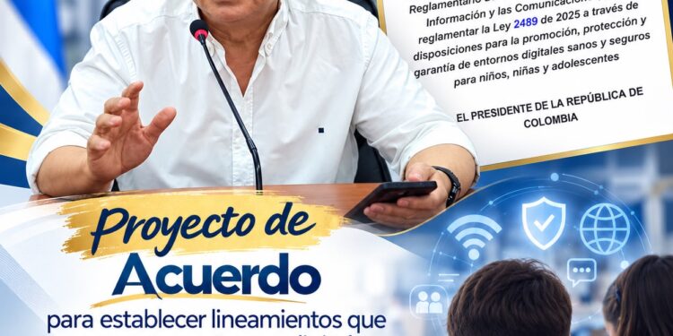 Concejal Juan José Vergara anuncia proyecto de Acuerdo para promover entornos digitales seguros para niños, niñas y adolescentes en Barranquilla