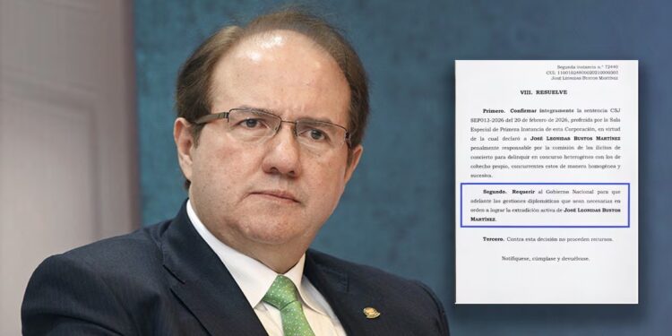 Corte Suprema ratifica condena de 10 años contra el exmagistrado Leonidas Bustos por el ‘Cartel de la Toga’ y pide su extradición