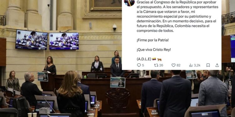 Congreso aprueba presupuesto de $634,9 billones para 2027 y De La Espriella agradece el respaldo
