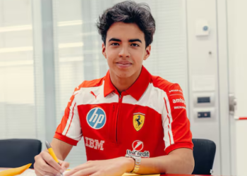 Salim Hanna, orgulloso de llevar a Colombia y Ferrari en su casco rumbo a la Fórmula 3